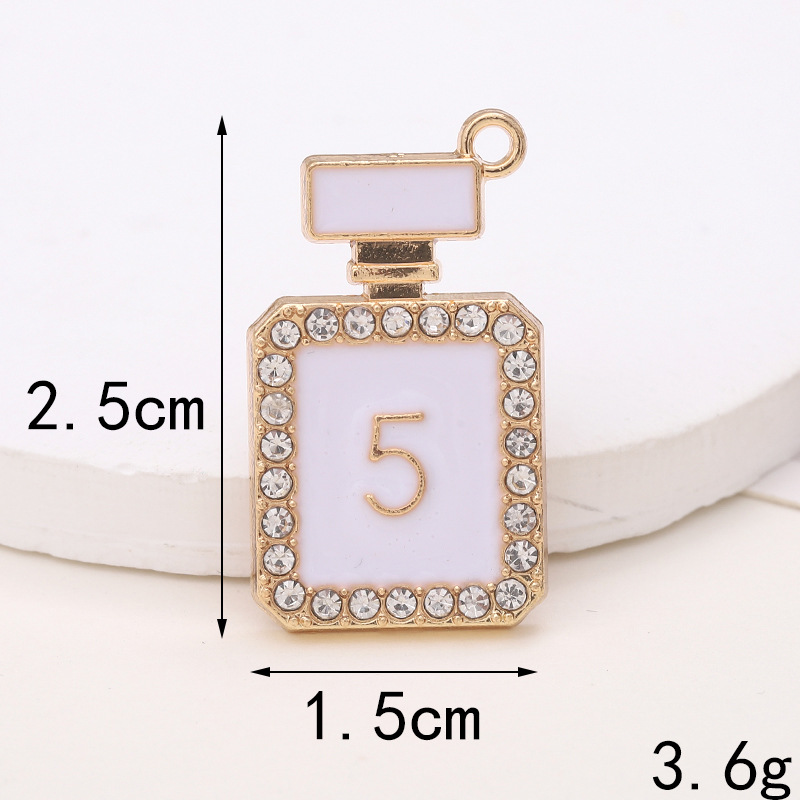Basic Parfümflasche Metall Überzug Inlay Künstliche Edelsteine Künstliche Perlen Schmuckzubehör display picture 6