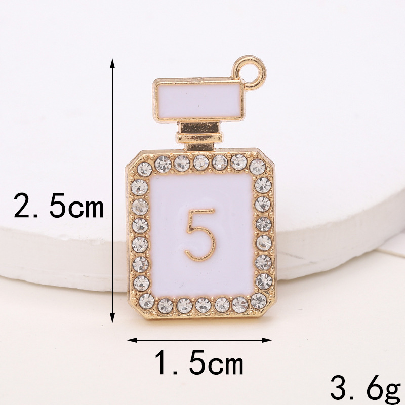 Basic Perfume Bottle Metal Plating Inlay Artificial Gemstones Artificial Pearls Jewelry Accessories display picture 6