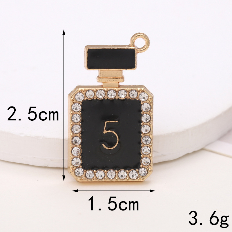 Basic Perfume Bottle Metal Plating Inlay Artificial Gemstones Artificial Pearls Jewelry Accessories display picture 8