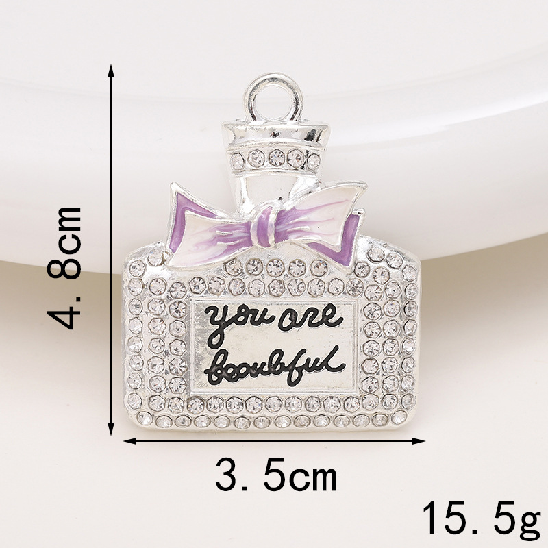 Basic Perfume Bottle Metal Plating Inlay Artificial Gemstones Artificial Pearls Jewelry Accessories display picture 10