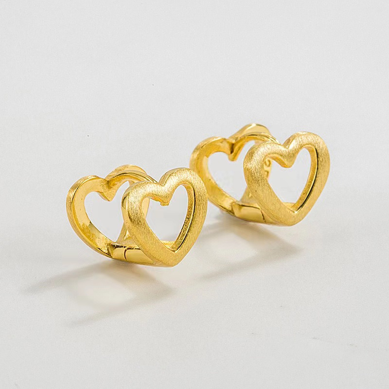 Wholesale Jewelry Elegant Luxurious Queen Star Heart Shape Shell Alloy 14k Gold Plated Plating Earrings display picture 2