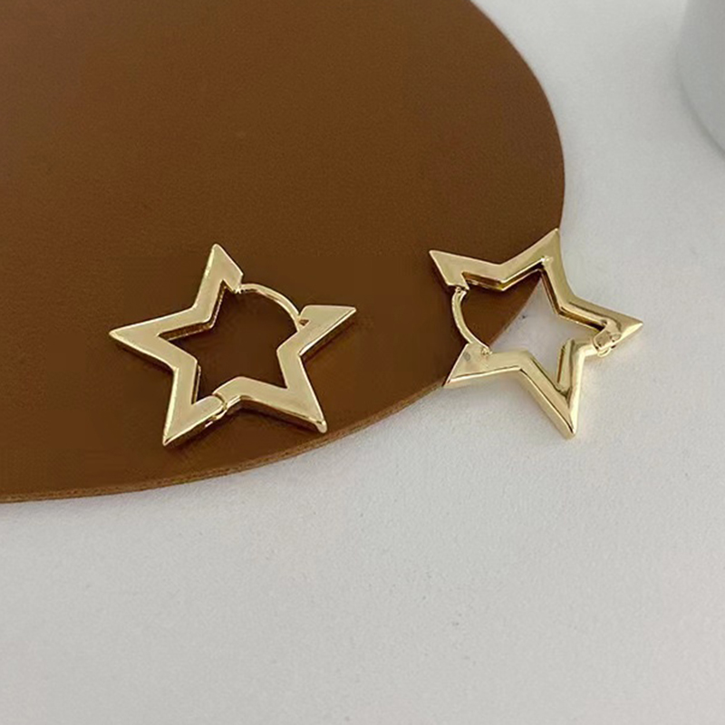 Wholesale Jewelry Elegant Luxurious Queen Star Heart Shape Shell Alloy 14k Gold Plated Plating Earrings display picture 22