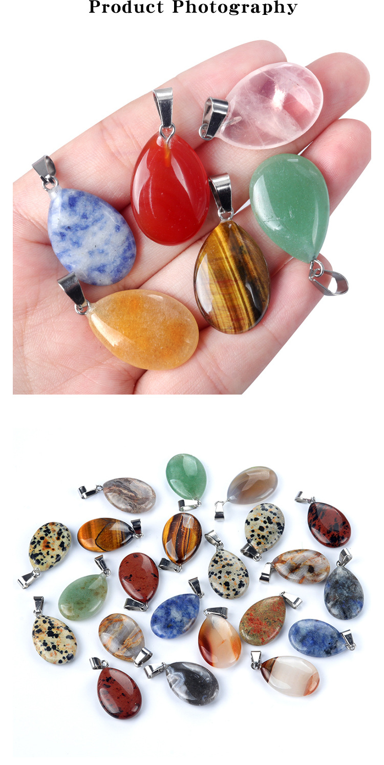 Simple Style Solid Color Natural Stone Polishing Charms display picture 1