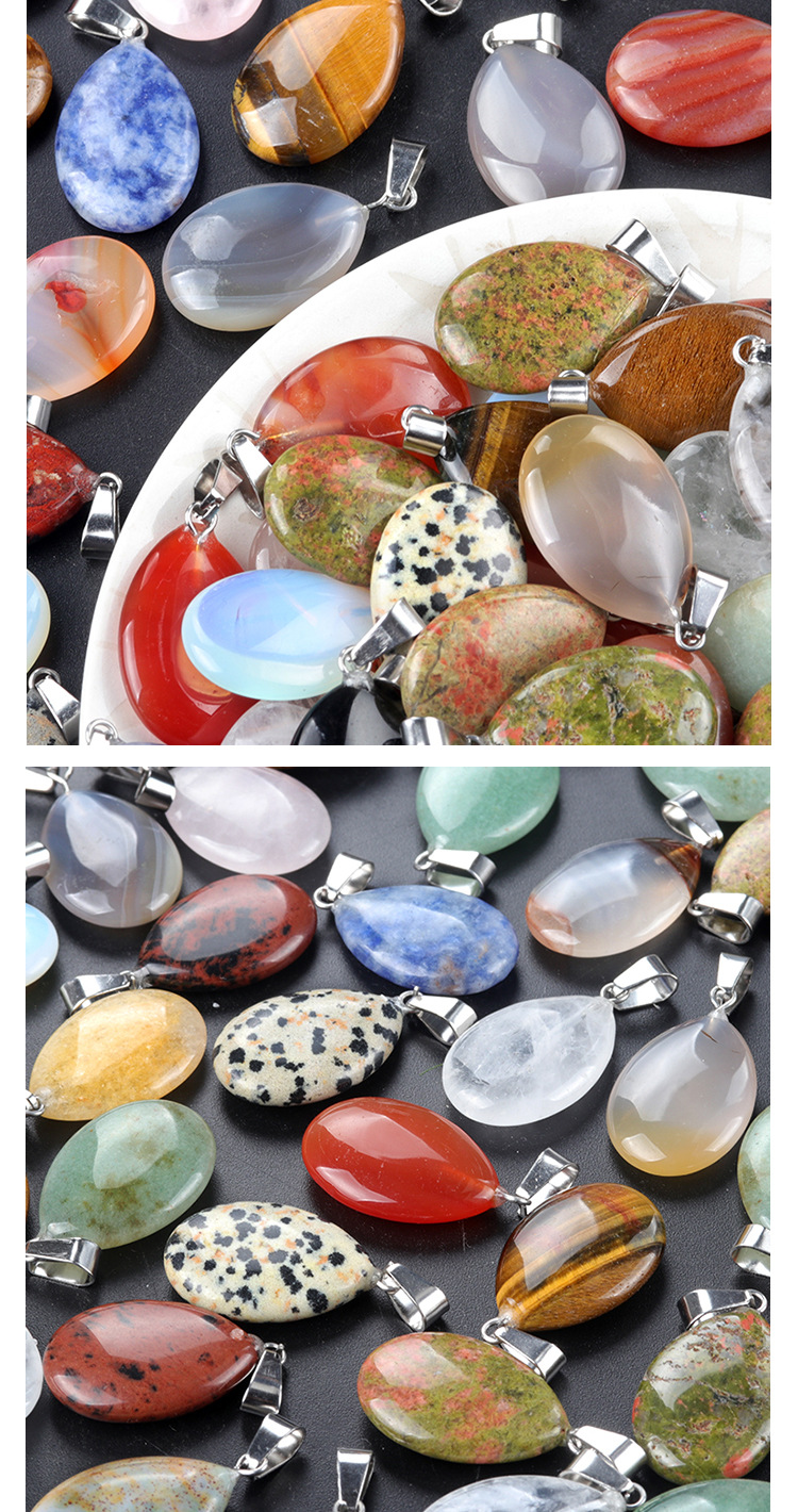 Simple Style Solid Color Natural Stone Polishing Charms display picture 3