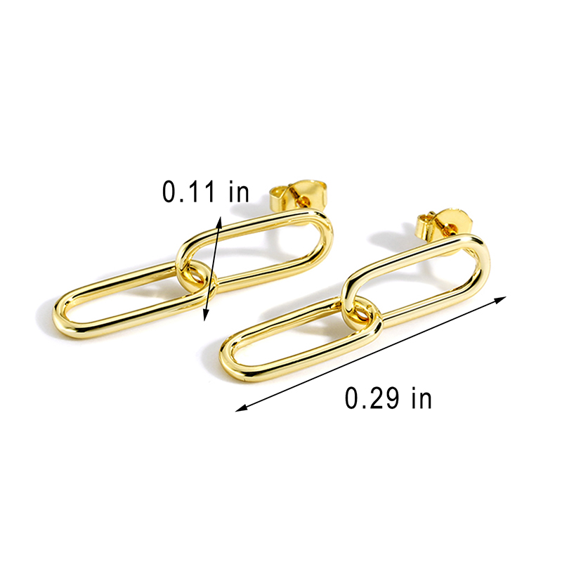 1 Pair Simple Style Oversized Commute Solid Color Plating Inlay Copper Zircon 18k Gold Plated Drop Earrings display picture 3