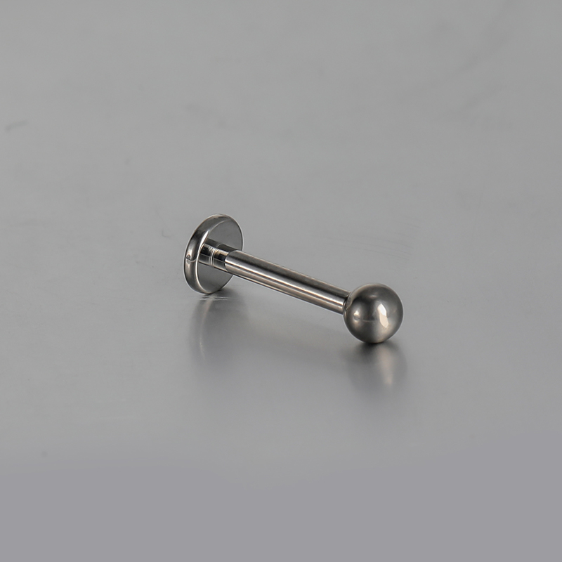 Classic Style Solid Color Pure Titanium Polishing Lip Stud display picture 4