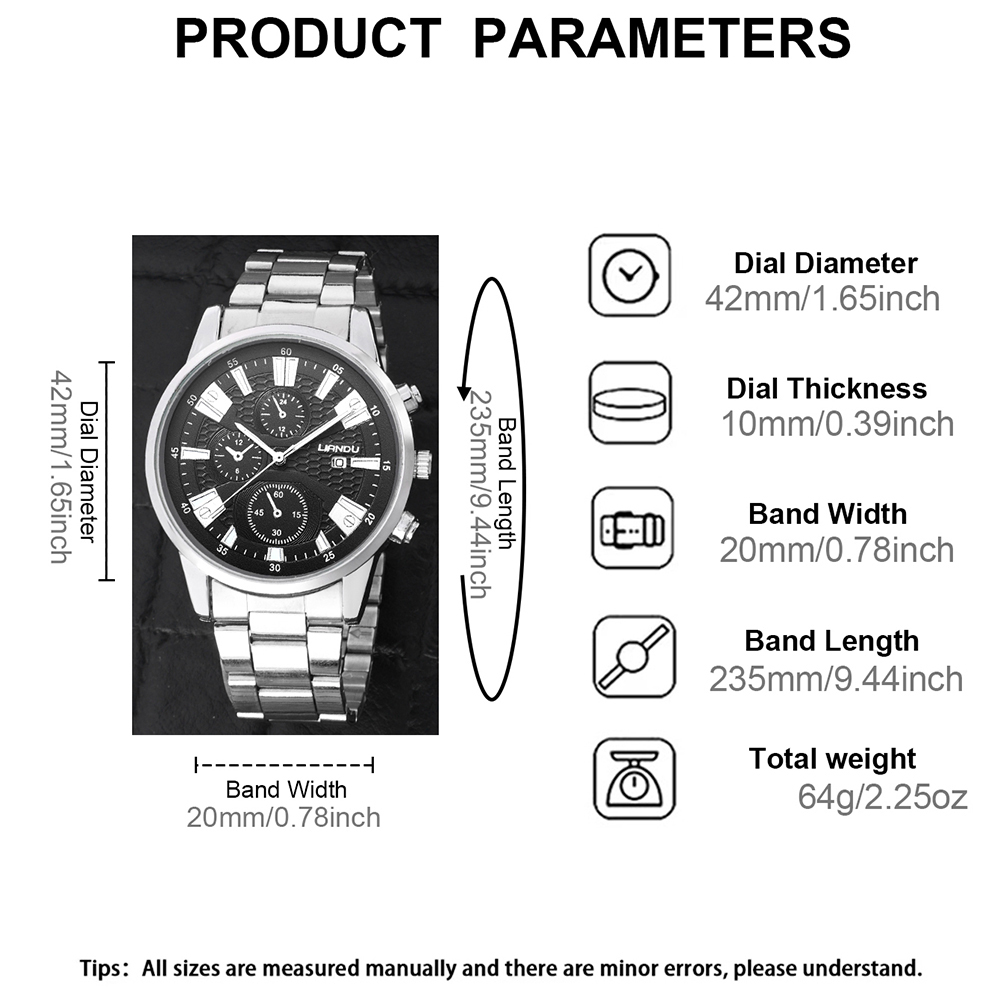 Casual Geometric Buckle Quartz Men's Watches display picture 10