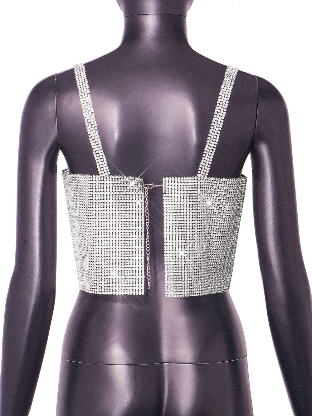 Women's Vest Tank Tops Sequins Streetwear Solid Color display picture 7