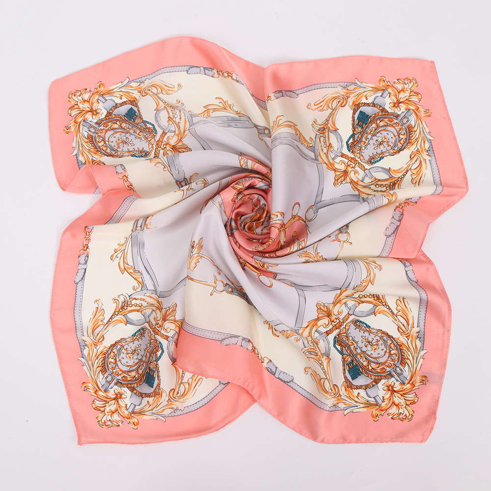 Women's Streetwear Printing Satin Printing Silk Scarf display picture 4