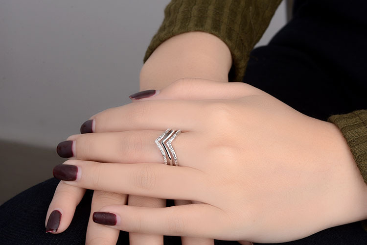 Copper Lady Simple Style Classic Style Inlay Geometric Zircon Open Rings display picture 3