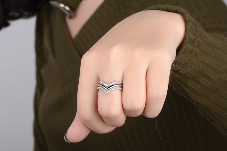 Copper Lady Simple Style Classic Style Inlay Geometric Zircon Open Rings display picture 4