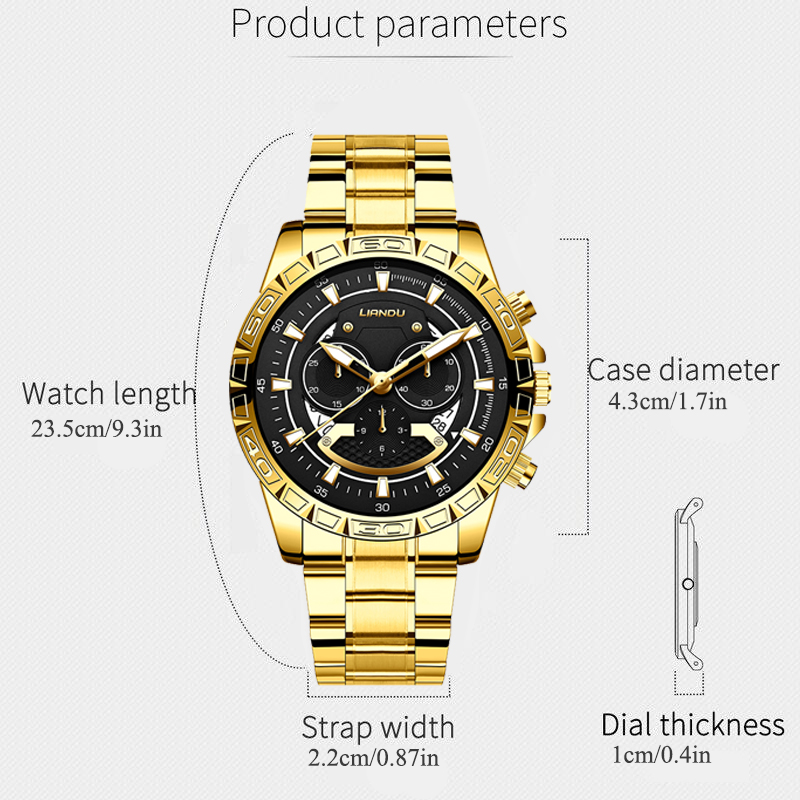 Casual Geometric Buckle Quartz Men's Watches display picture 9