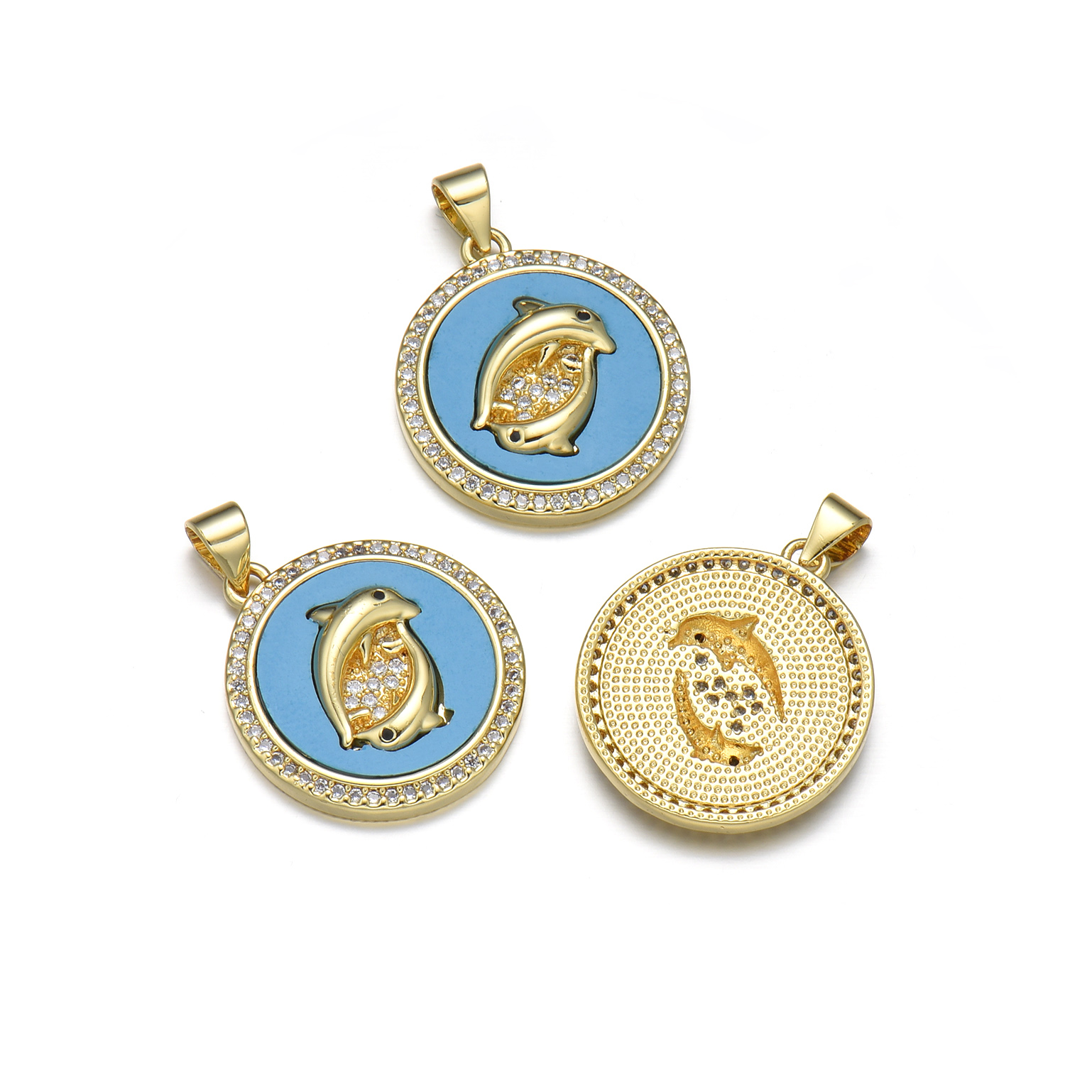 Simple Style Tower Eye Copper Zircon 18k Gold Plated Charms display picture 12
