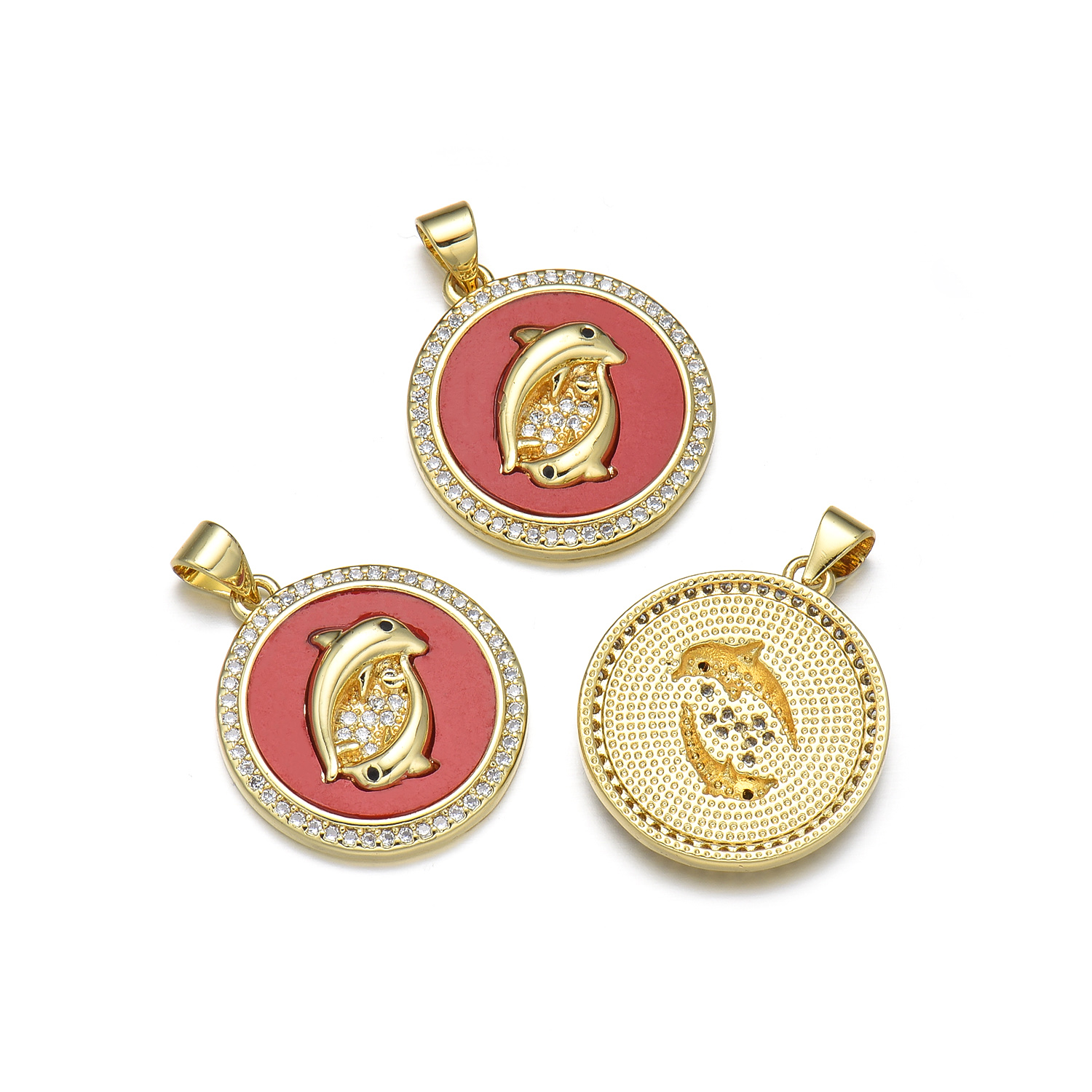 Simple Style Tower Eye Copper Zircon 18k Gold Plated Charms display picture 5