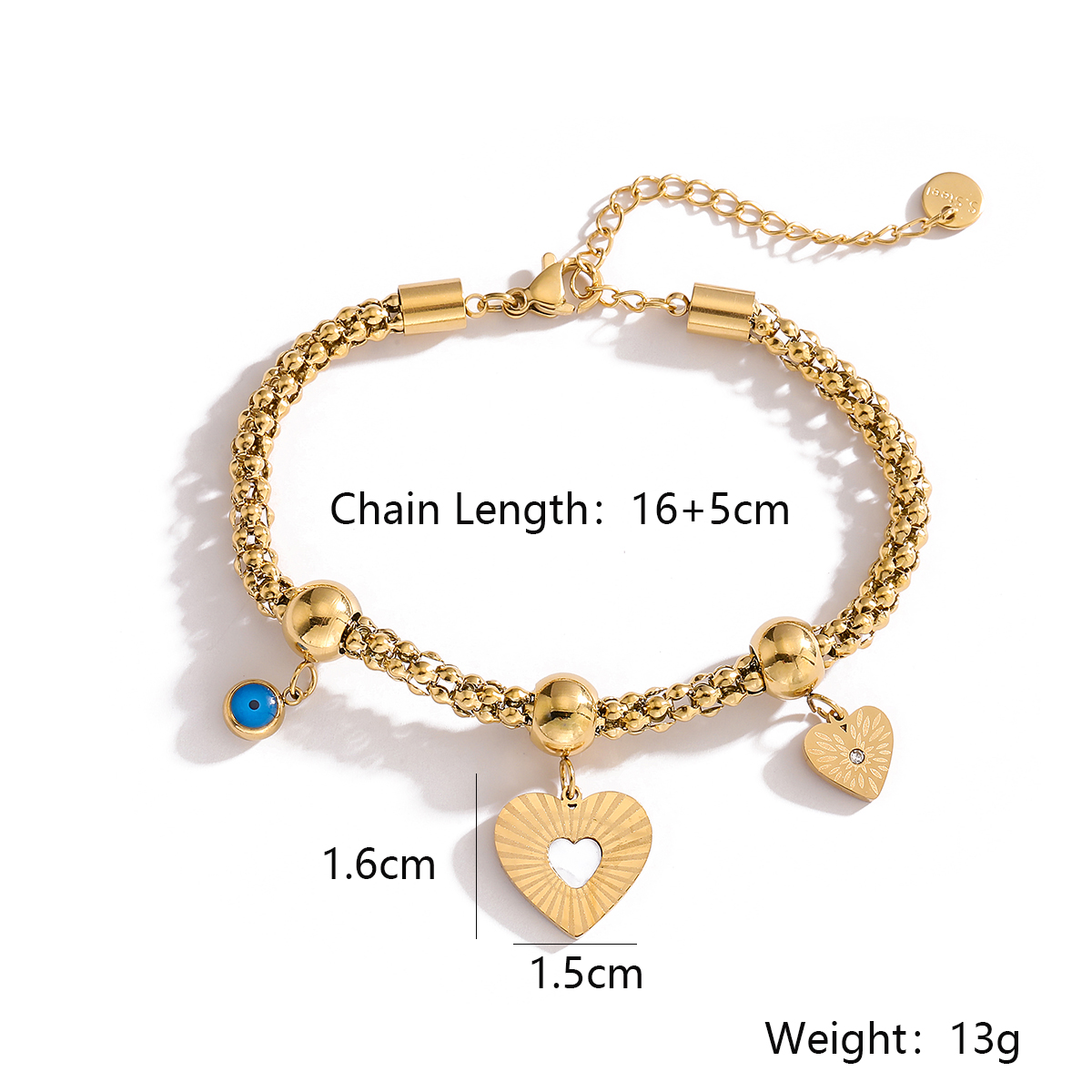 Simple Style Geometric 304 Stainless Steel 18K Gold Plated Zircon Bracelets In Bulk display picture 2
