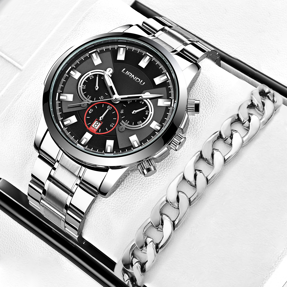 Casual Geometric Buckle Quartz Men's Watches display picture 5