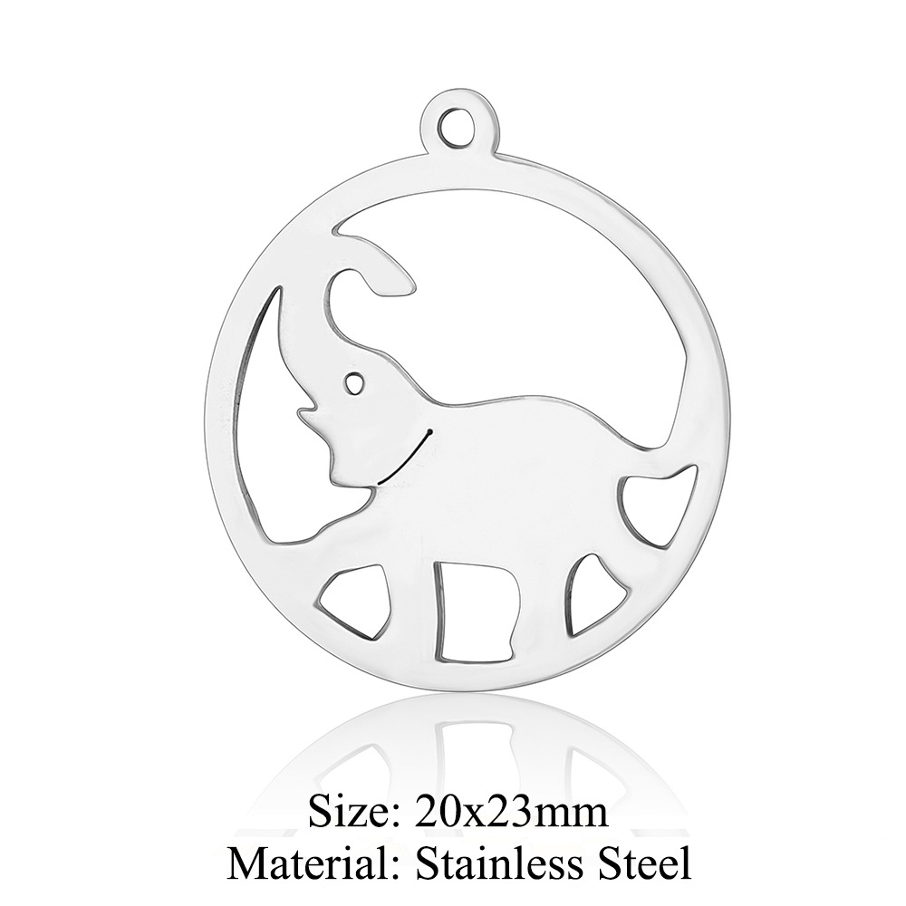 Simple Style Fox Dragonfly Elephant Stainless Steel Polishing Plating Gold Plated Jewelry Accessories display picture 2