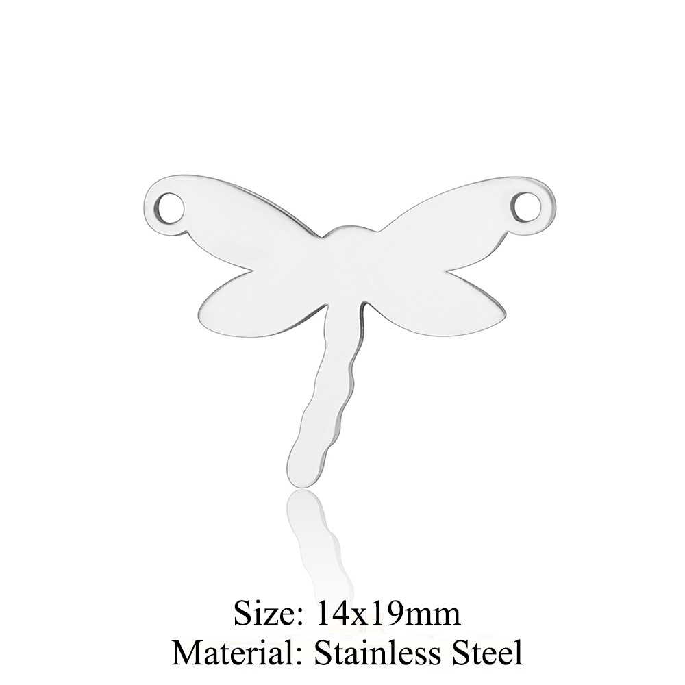 Simple Style Fox Dragonfly Elephant Stainless Steel Polishing Plating Gold Plated Jewelry Accessories display picture 6