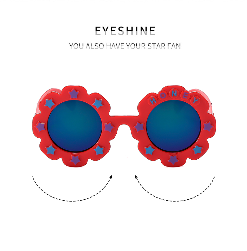 Cartoon Style Hawaiian Letter Ac Special-shaped Mirror Full Frame Kids Sunglasses display picture 4