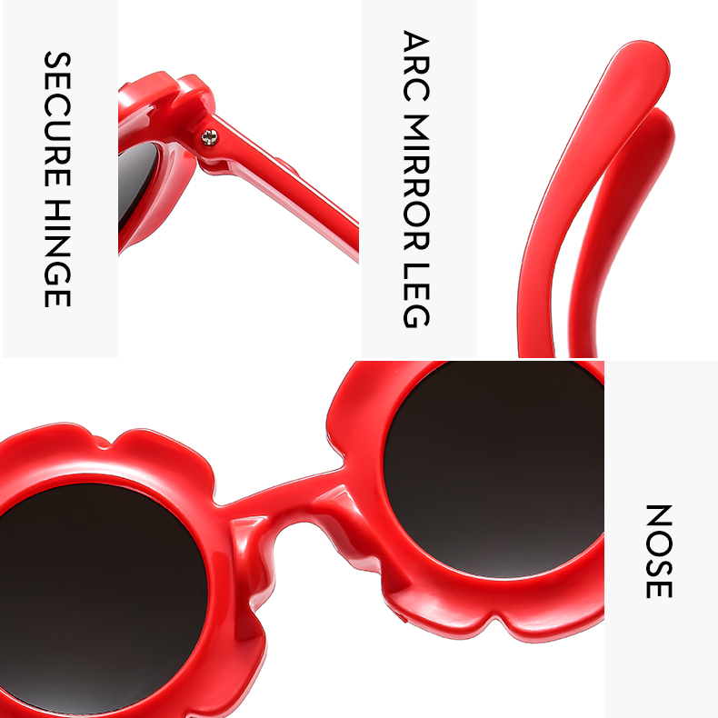 Cartoon Style Hawaiian Letter Ac Special-shaped Mirror Full Frame Kids Sunglasses display picture 9