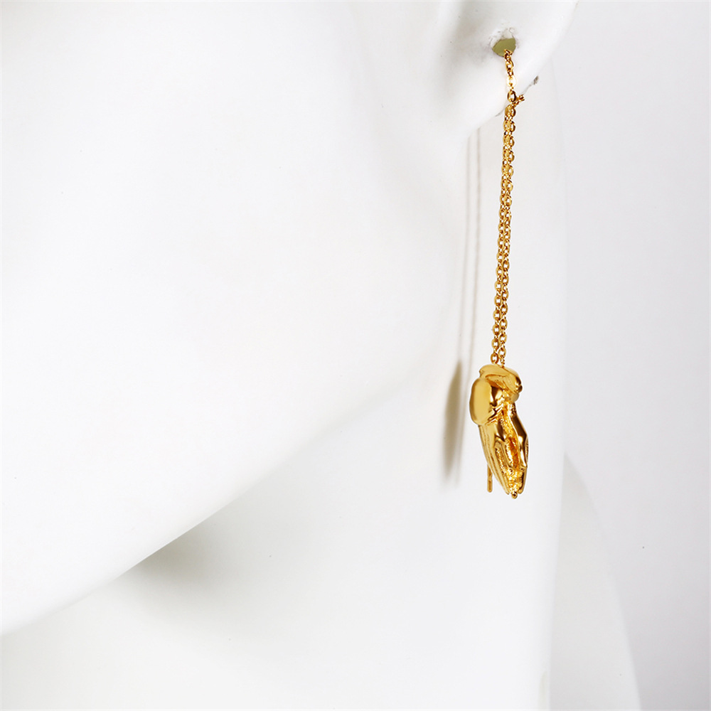 Edelstahl 304 18 Karat Vergoldet Lässig Einfacher Stil Irregulär Überzug Palme Ohrringe Halskette display picture 8