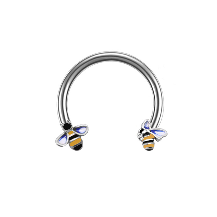 Casual Star Flower Bee Stainless Steel Copper Epoxy Plating Inlay Rhinestones Zircon Rose Gold Plated White Gold Plated Gold Plated Nose Ring display picture 5