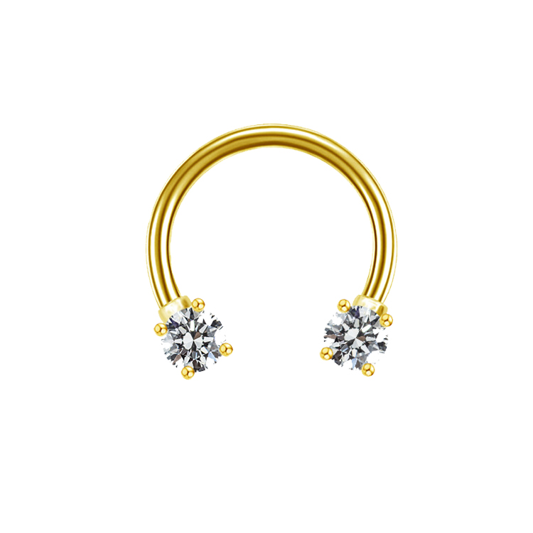 Casual Star Flower Bee Stainless Steel Copper Epoxy Plating Inlay Rhinestones Zircon Rose Gold Plated White Gold Plated Gold Plated Nose Ring display picture 7