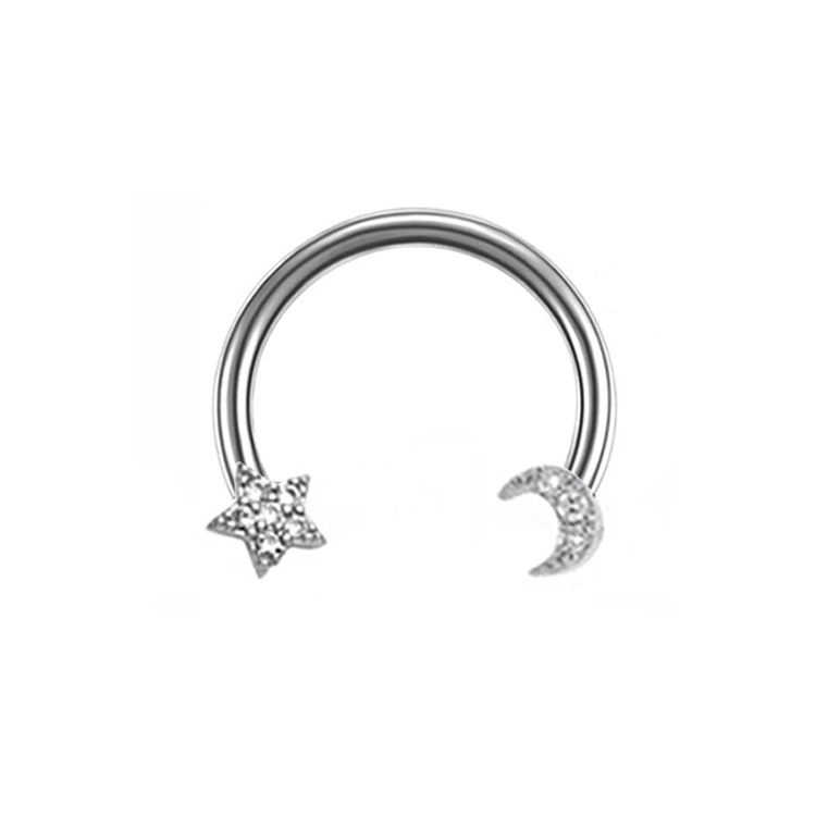 Casual Star Flower Bee Stainless Steel Copper Epoxy Plating Inlay Rhinestones Zircon Rose Gold Plated White Gold Plated Gold Plated Nose Ring display picture 14