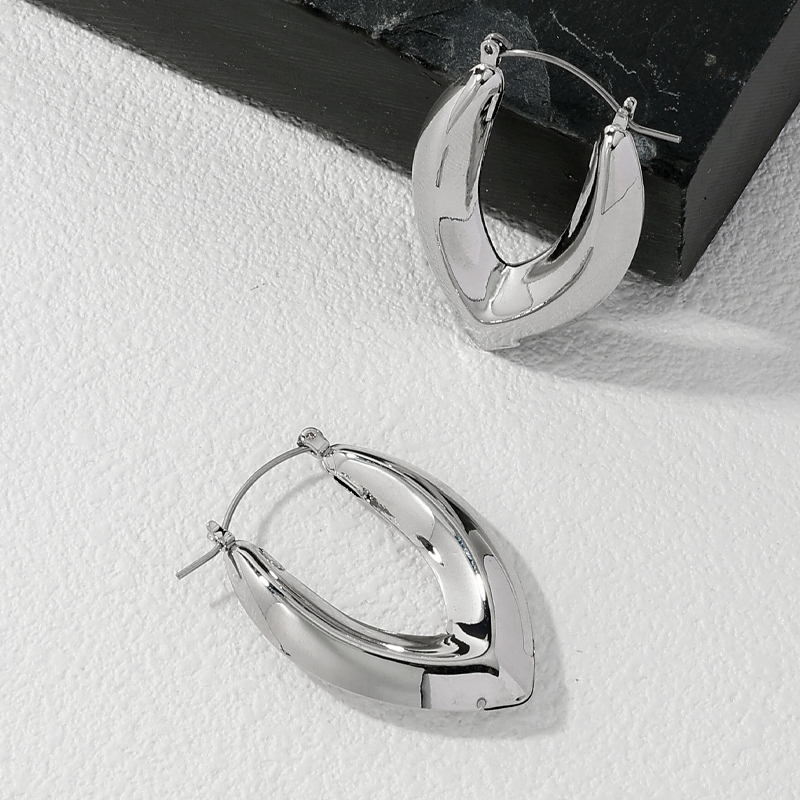 Großhandel Schmuck Ig-stil Einfacher Stil Pendeln V-form Einfarbig Legierung Ohrringe display picture 9