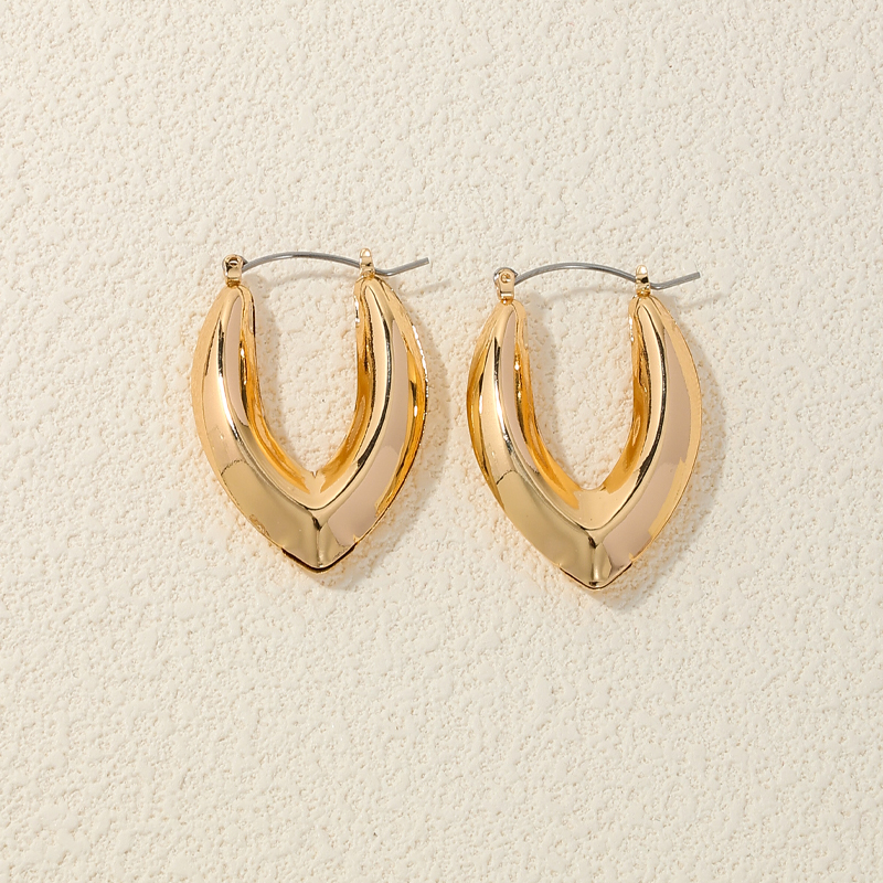 Wholesale Jewelry Ig Style Simple Style Commute V Shape Solid Color Alloy Earrings display picture 4