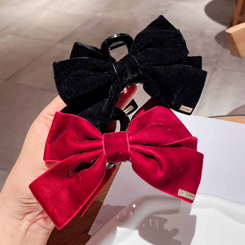 Women's Sweet Simple Style Bow Knot Cloth Hair Claws display picture 1