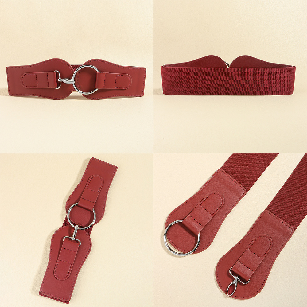 Basic Solid Color Pu Leather Women's Corset Belts display picture 4