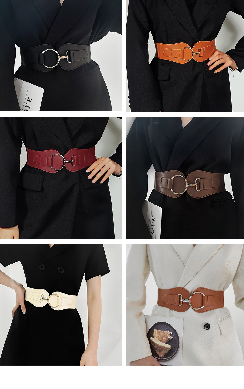 Basic Solid Color Pu Leather Women's Corset Belts display picture 11