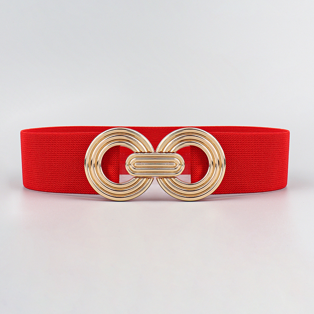 Simple Style Round Alloy Rubber Band Plating Women's Woven Belts display picture 11