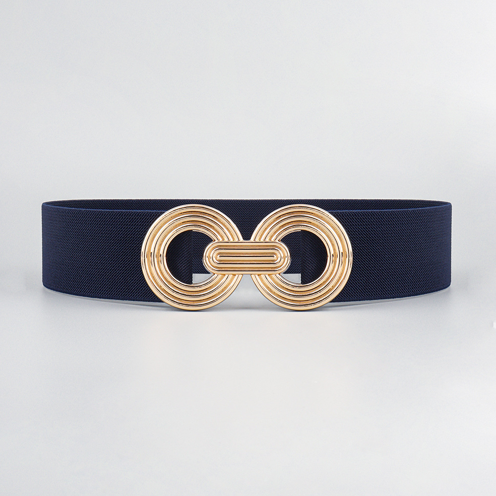 Simple Style Round Alloy Rubber Band Plating Women's Woven Belts display picture 22