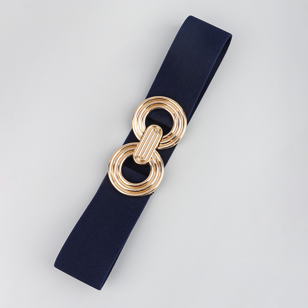 Simple Style Round Alloy Rubber Band Plating Women's Woven Belts display picture 24