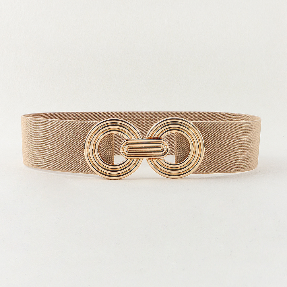 Simple Style Round Alloy Rubber Band Plating Women's Woven Belts display picture 28