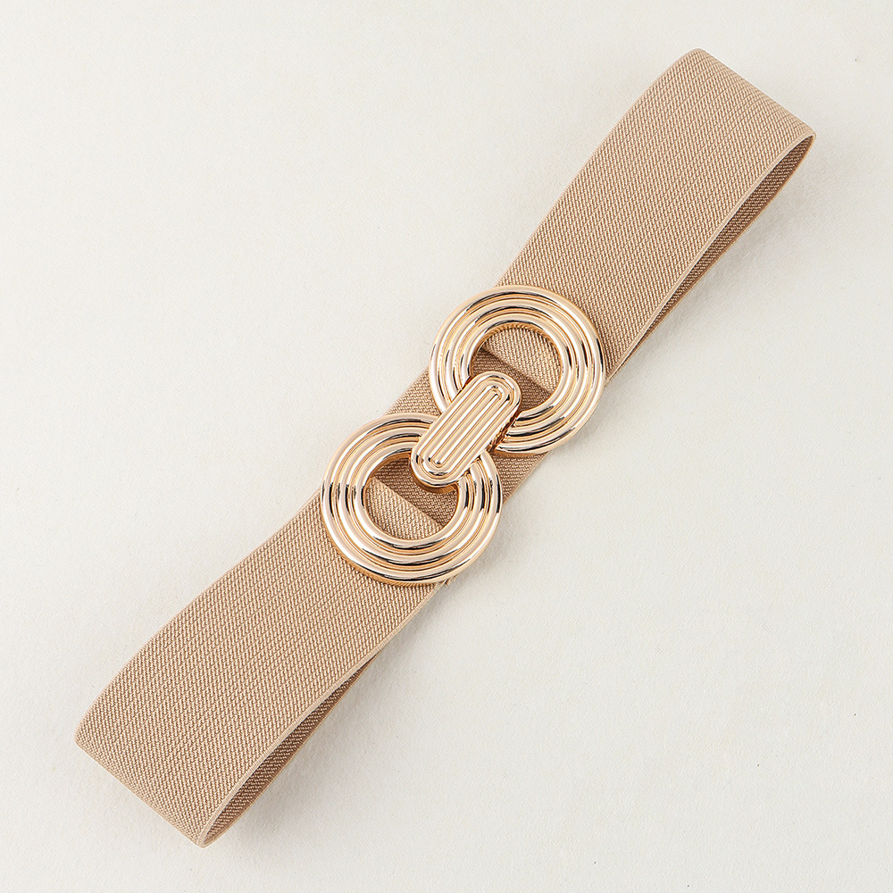 Simple Style Round Alloy Rubber Band Plating Women's Woven Belts display picture 30