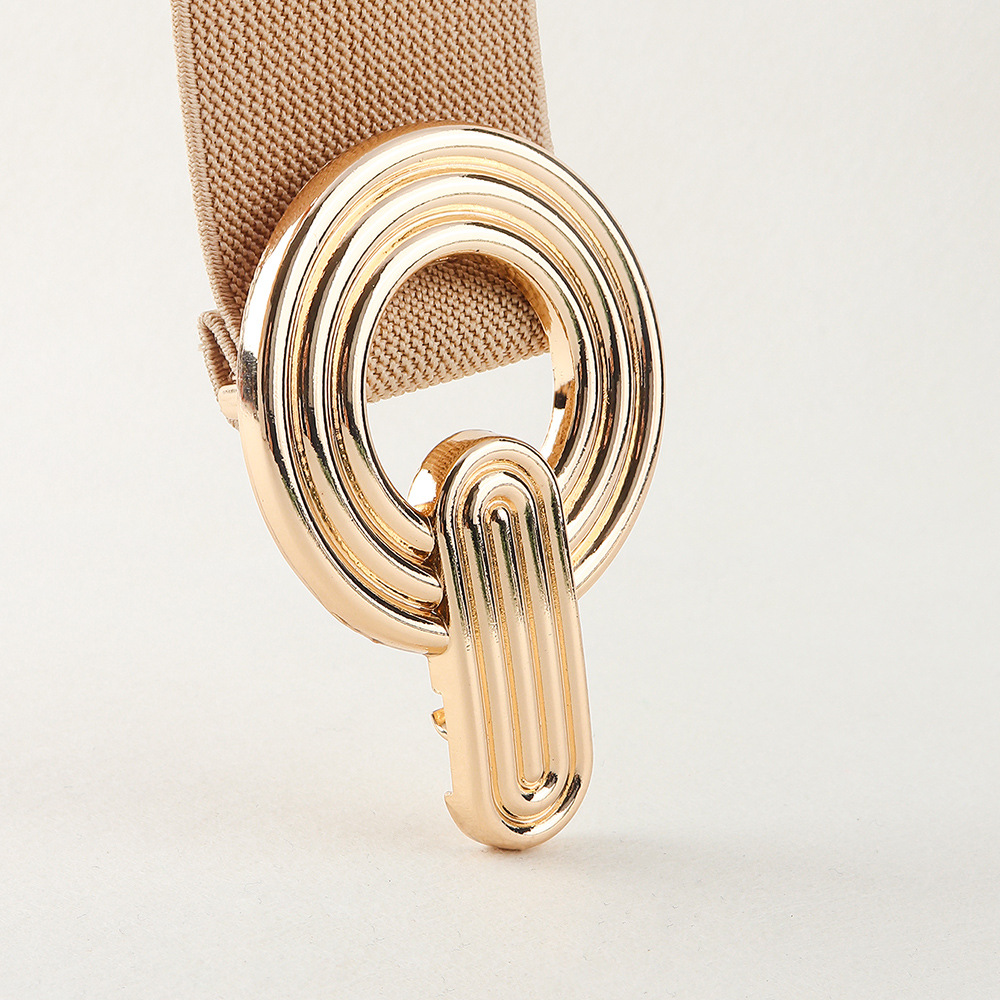 Simple Style Round Alloy Rubber Band Plating Women's Woven Belts display picture 33