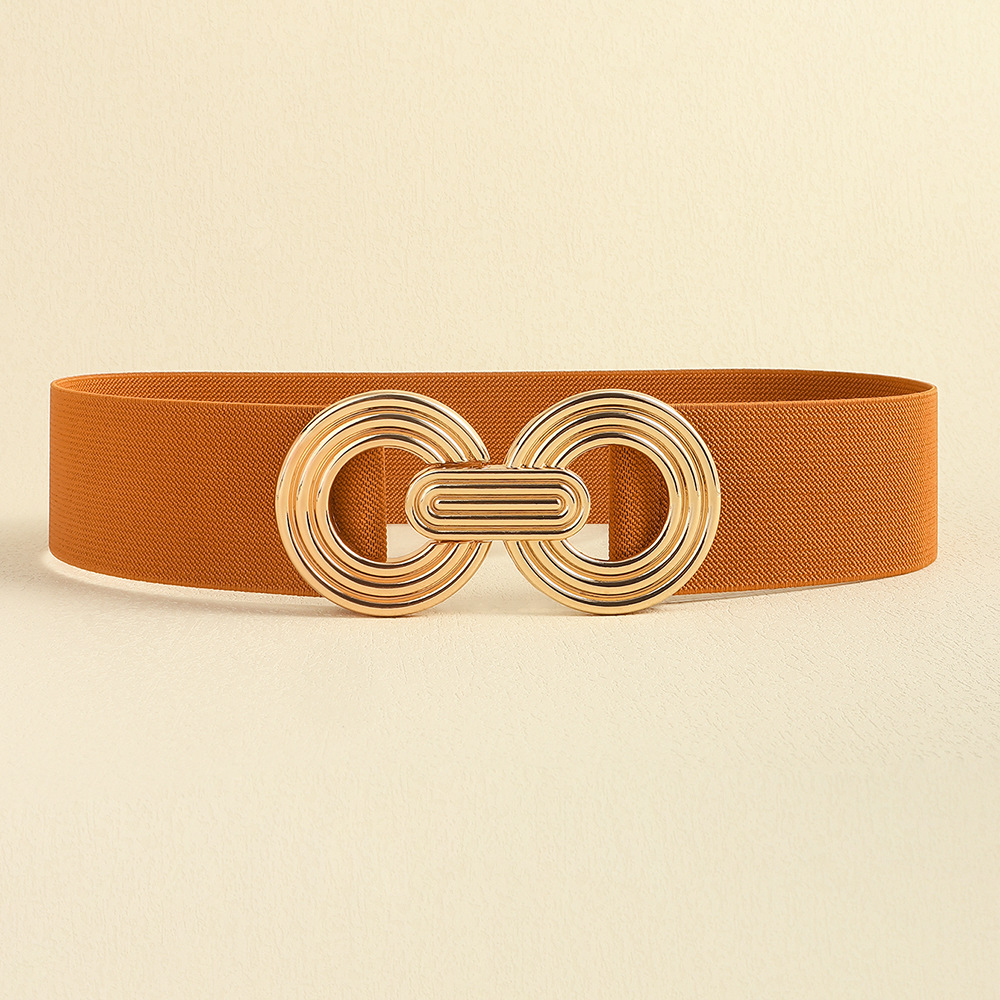 Simple Style Round Alloy Rubber Band Plating Women's Woven Belts display picture 34