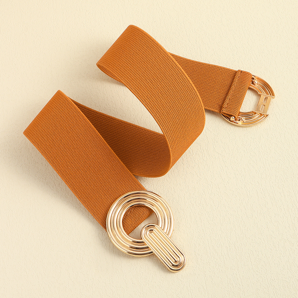 Simple Style Round Alloy Rubber Band Plating Women's Woven Belts display picture 38