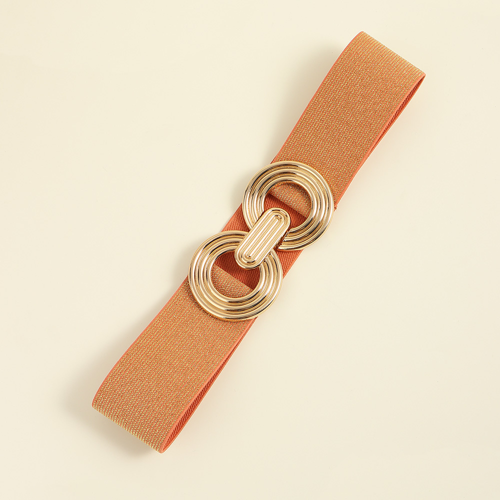 Simple Style Round Alloy Rubber Band Plating Women's Woven Belts display picture 41
