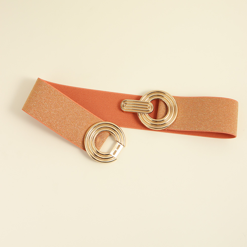 Simple Style Round Alloy Rubber Band Plating Women's Woven Belts display picture 43