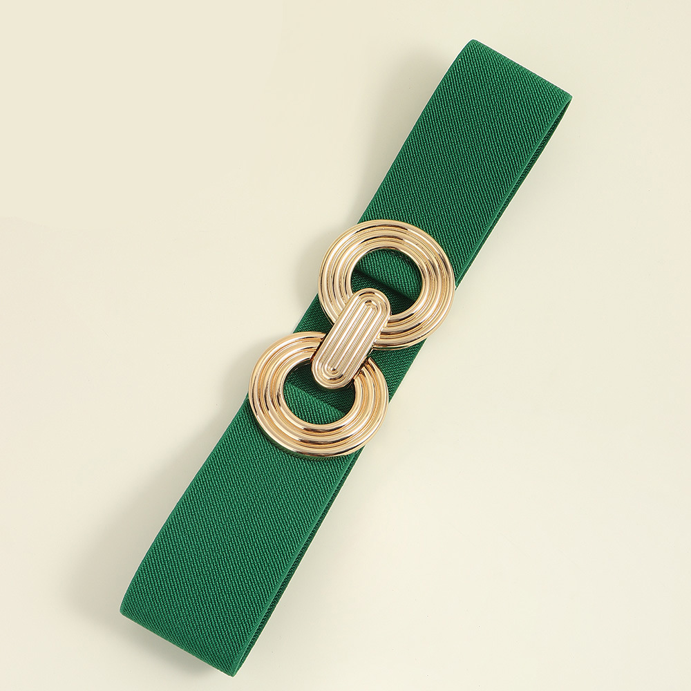 Simple Style Round Alloy Rubber Band Plating Women's Woven Belts display picture 57