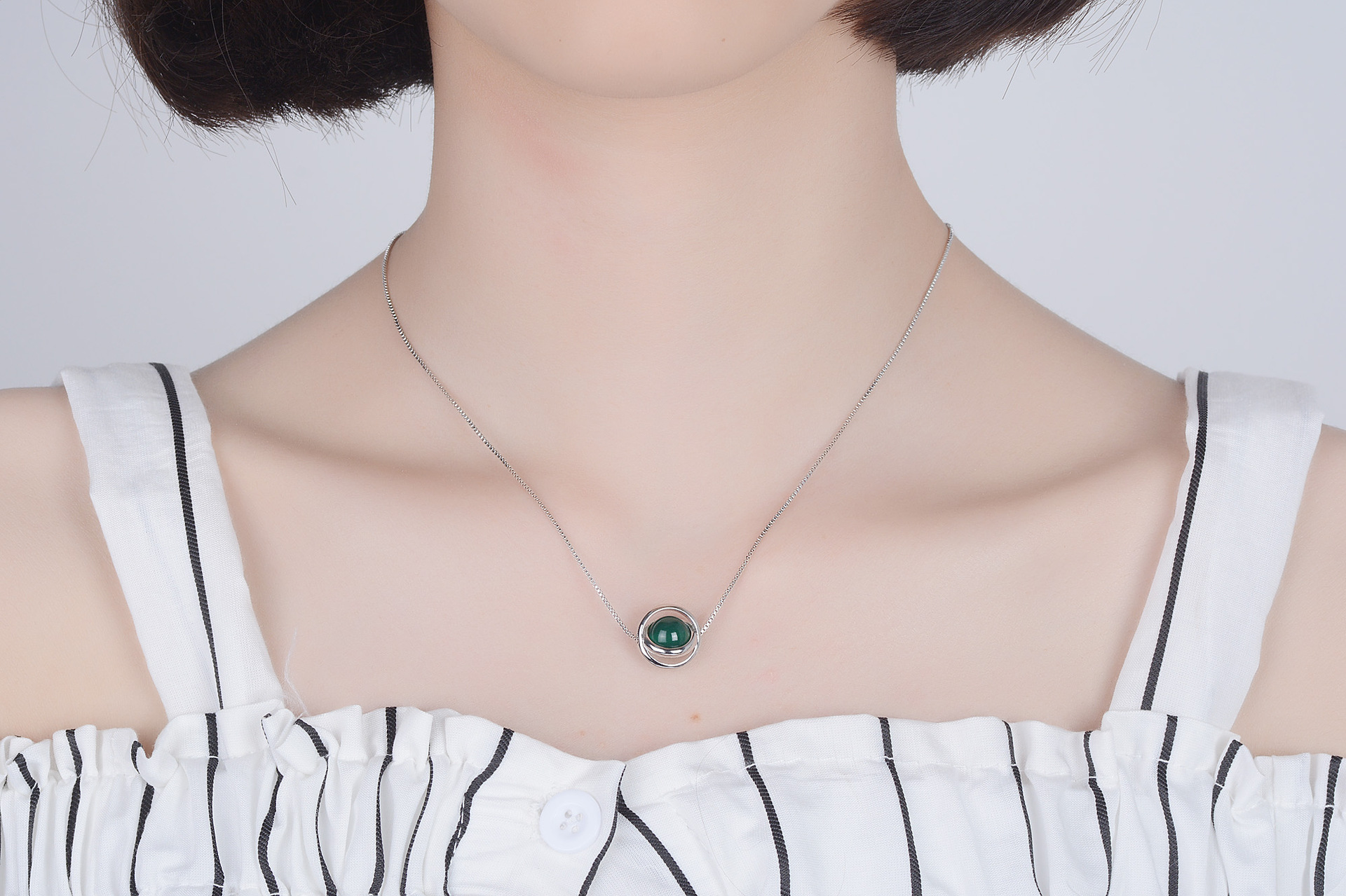 Le Cuivre Style Simple Incruster Couleur Unie Agate Pendentif display picture 3