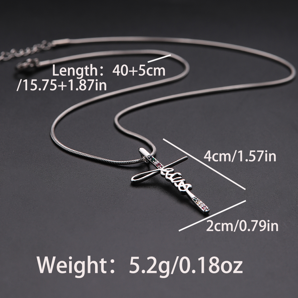 Hip-hop Punk Letter Stainless Steel Copper 18k Gold Plated Silver Plated Zircon Pendant Necklace In Bulk display picture 2