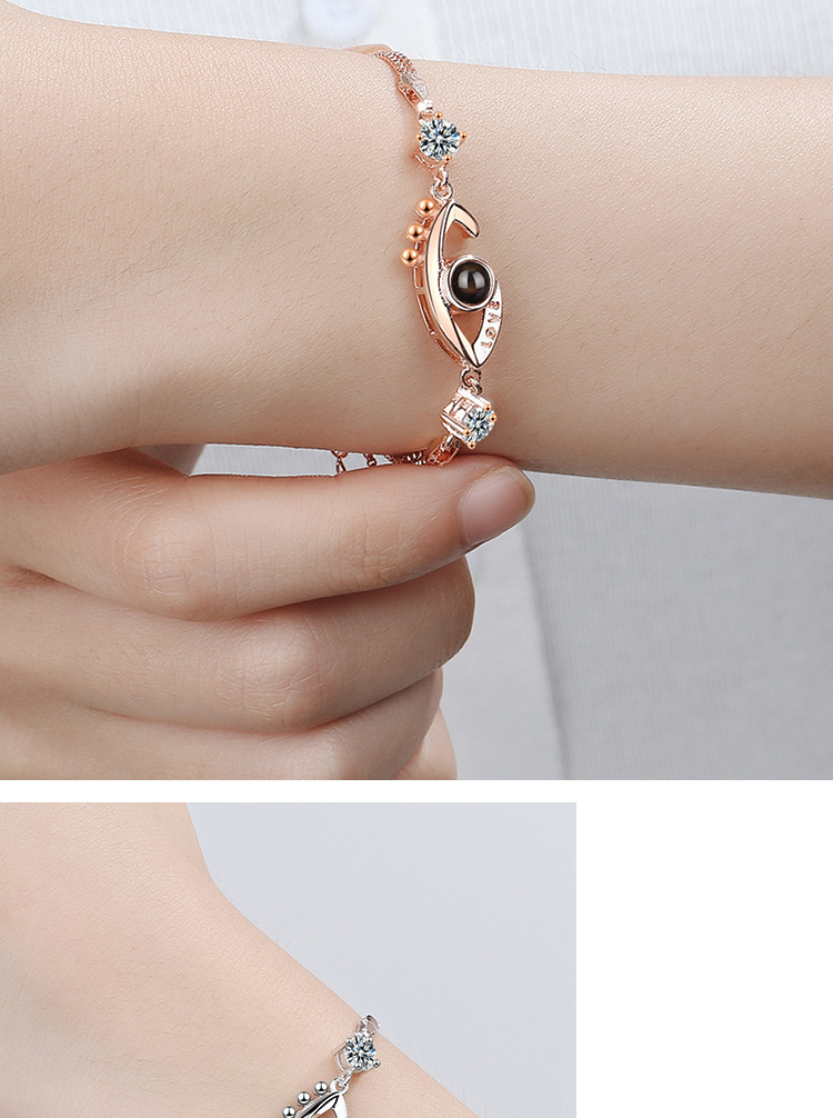 Simple Style Eye Copper Zircon Bracelets In Bulk display picture 5