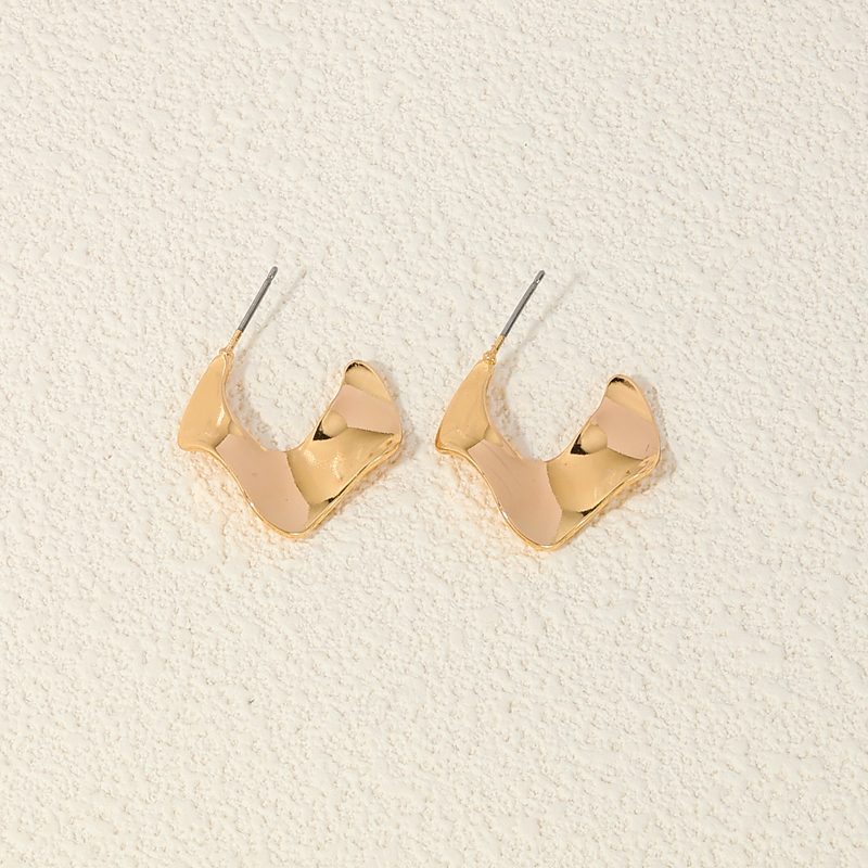 1 Piece Simple Style Commute C Shape Solid Color Plating Alloy Ear Studs display picture 2