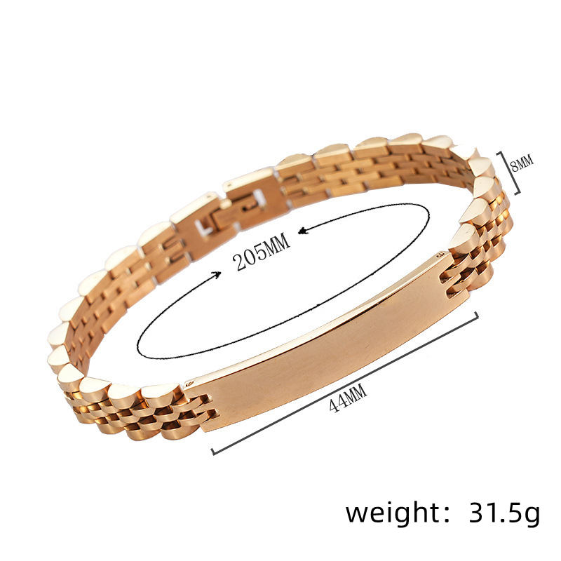 Simple Style Solid Color 304 Stainless Steel Plating Unisex Bracelets display picture 6