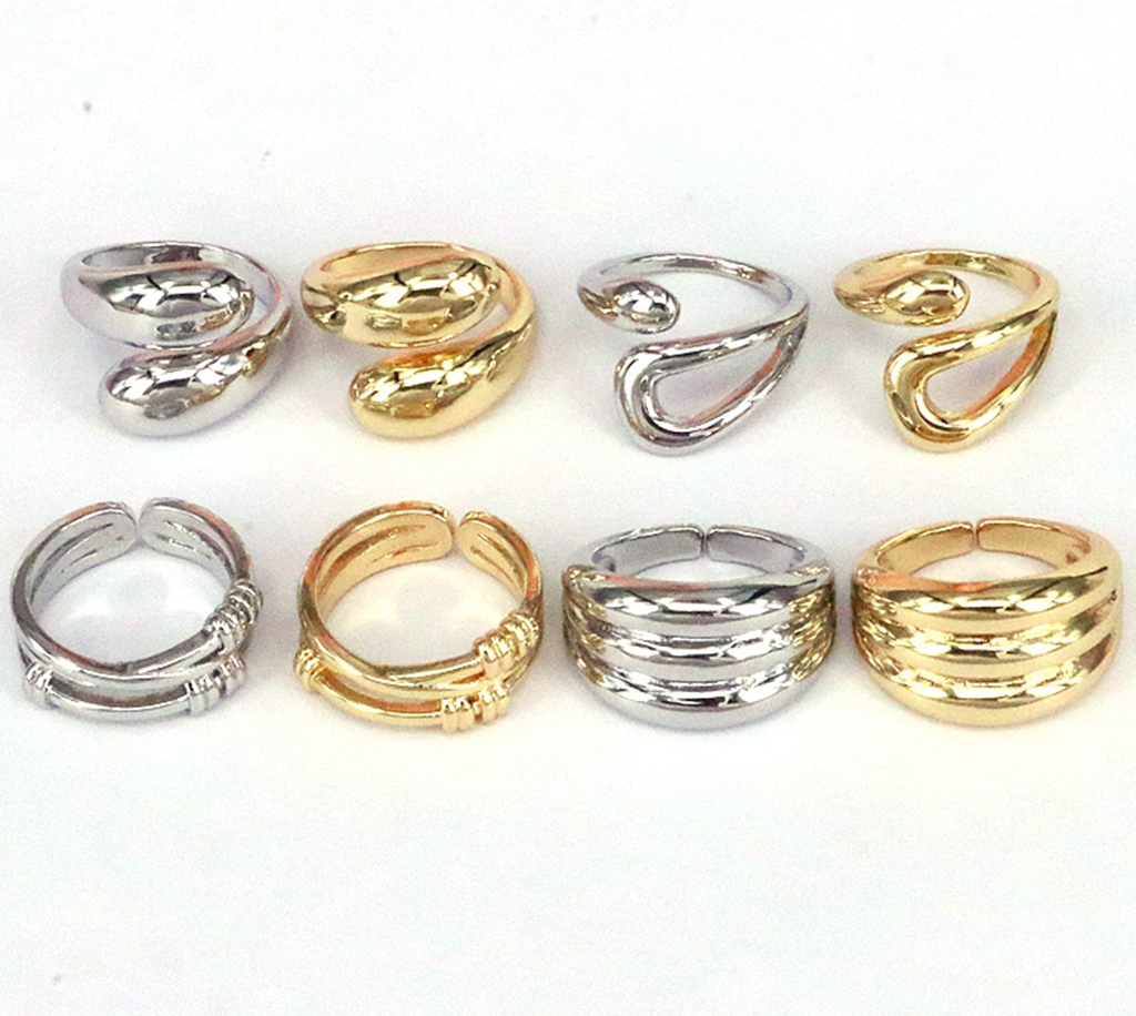 Vintage-stil Runden Einfarbig Kupfer Vergoldet Offener Ring In Masse display picture 1